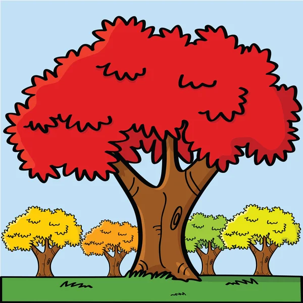 Drzewa jesienią — Wektor stockowy