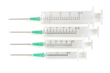 Four disposable syringe