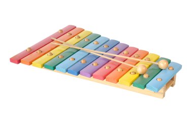 Wooden toy xylophone clipart