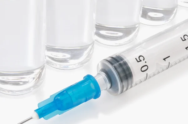Disposable Syringe White Background — Stock Photo, Image