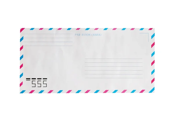 Net Airmail Envelope White Background — Φωτογραφία Αρχείου
