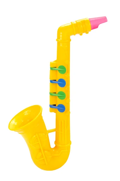 Детский саксофон — стоковое фото