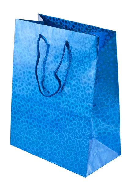 Blue gift bag — Stock Photo, Image