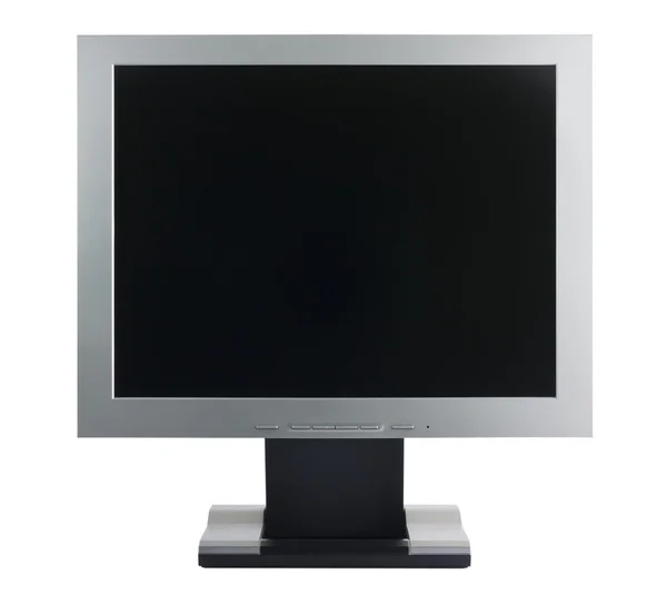 Monitor auf weißem Hintergrund — Stockfoto