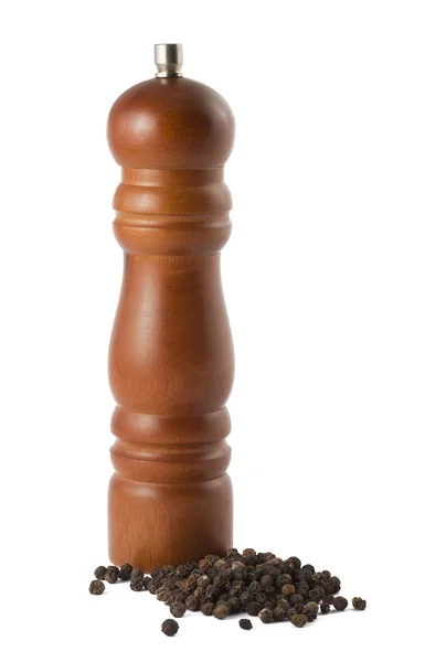 Гріндер дерев'яні перець — стокове фото