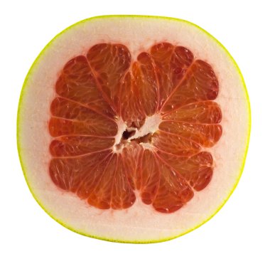 Olgun pomelo yarısı