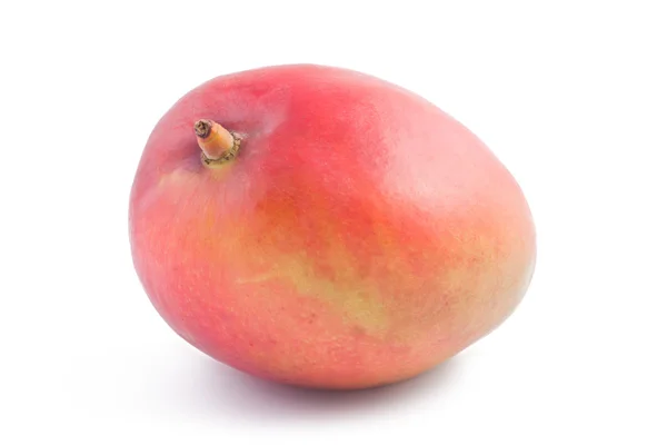 Reife Rote Mango Isoliert Auf Weißem Hintergrund — Stockfoto