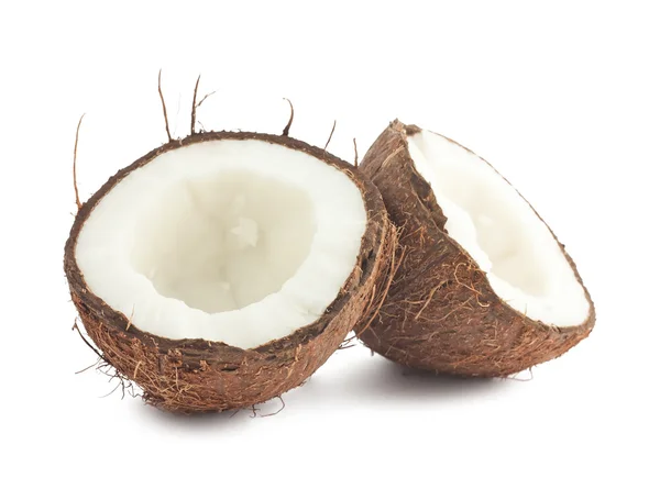 Čerstvé Kokosové Ořechy Izolované Bílém Pozadí — Stock fotografie