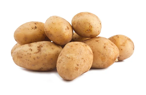 Batatas no fundo branco — Fotografia de Stock