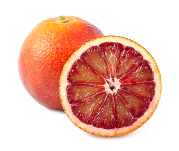 Pieno e mezzo di arance rosse di sangue — Foto Stock