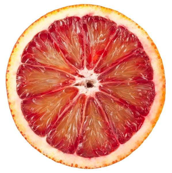 Krvavě červená plátek pomeranče — Stock fotografie