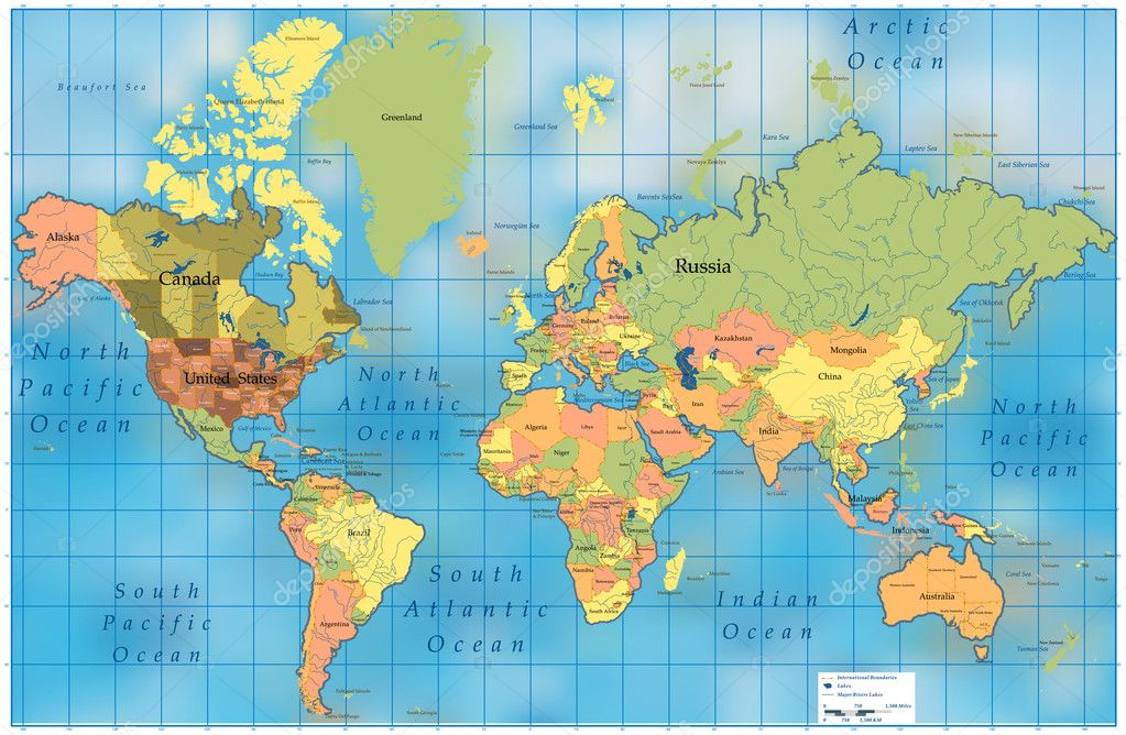 World Map. — Stock Vector © beholdereye #3999669