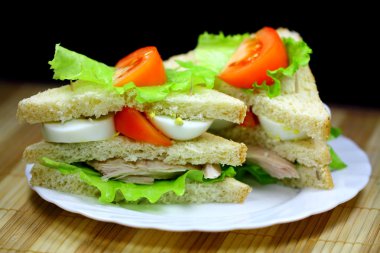 Two tasty sanwiches clipart