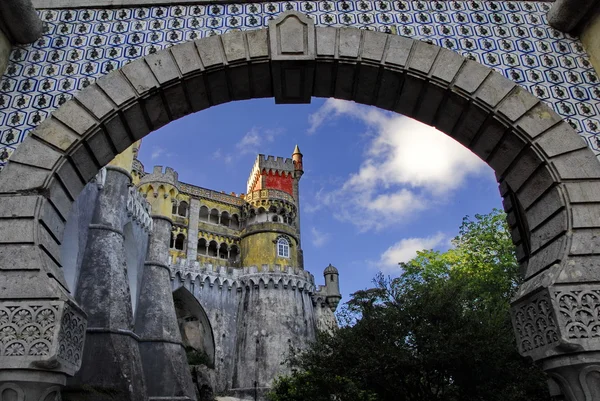 stock image Pena Palace in the arch