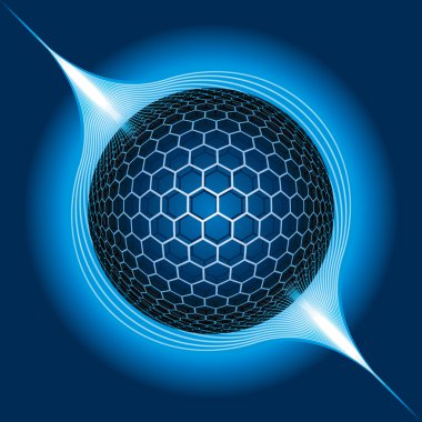 Fantasy Electric Sphere. Vector Illustration clipart