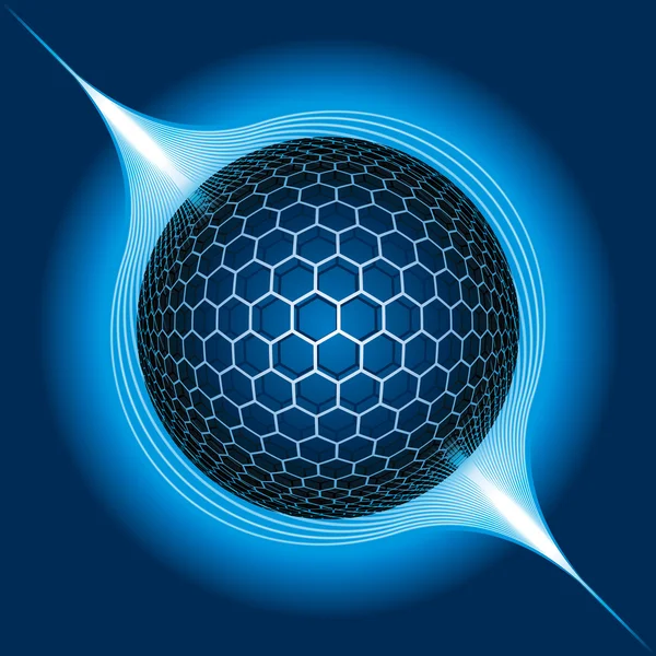 Fantasy Electric Sphere. Illustrazione vettoriale — Vettoriale Stock