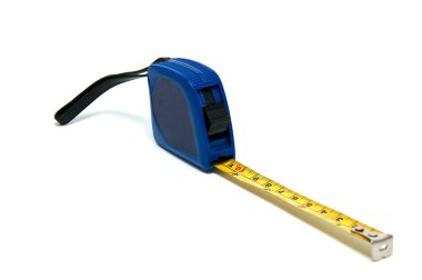 MEASURING TAPE blue on a white background