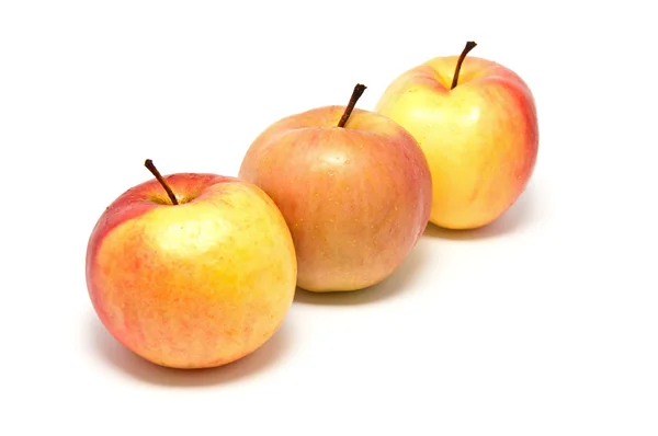 Reife Saftige Äpfel Auf Weißem Hintergrund — Stockfoto