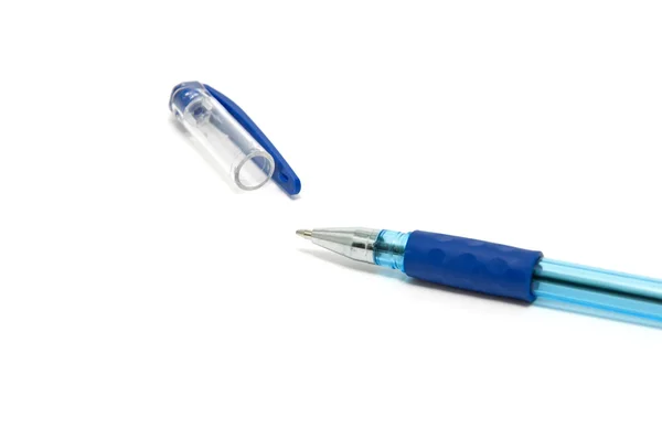 Penna di plastica blu — Foto Stock