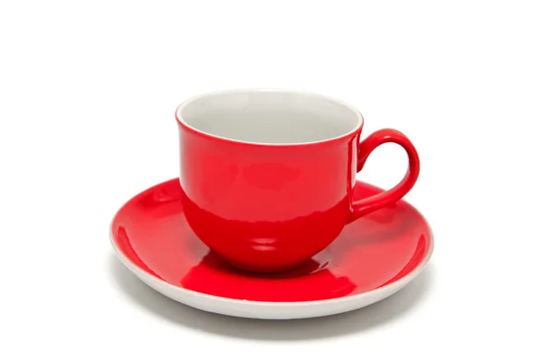 コーヒーと紅茶用赤カップ — ストック写真
