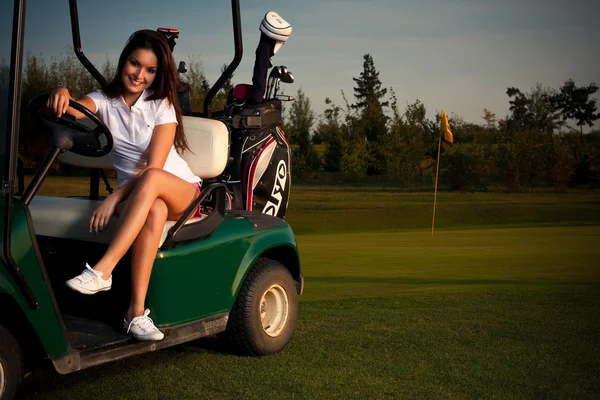 Golf kız — Stok fotoğraf
