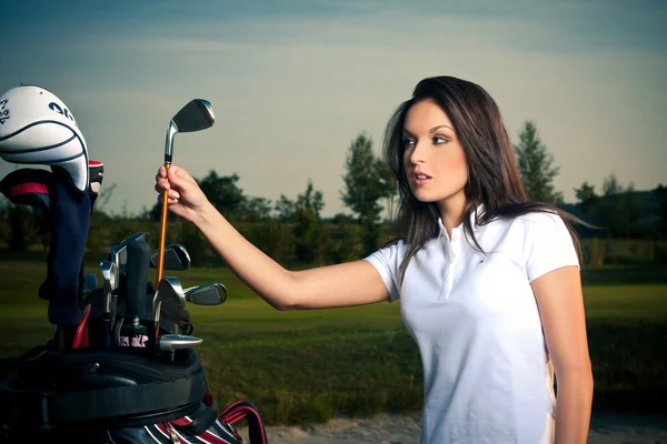 Golf meisje — Stockfoto