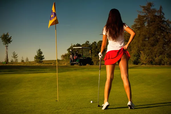 Golf kız — Stok fotoğraf