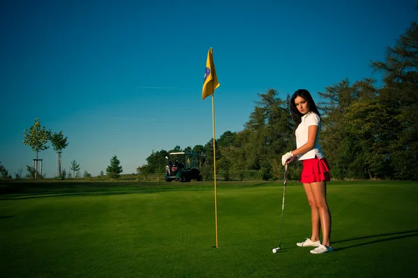 Golf meisje — Stockfoto