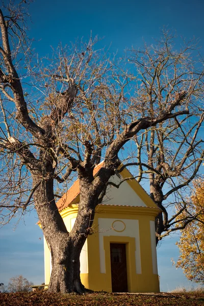 stock image Village chapel in autumn