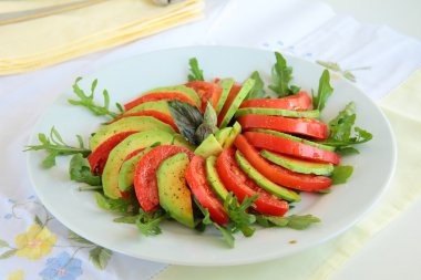 Salad with avocado clipart