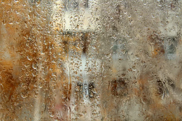 Regen op raam — Stockfoto