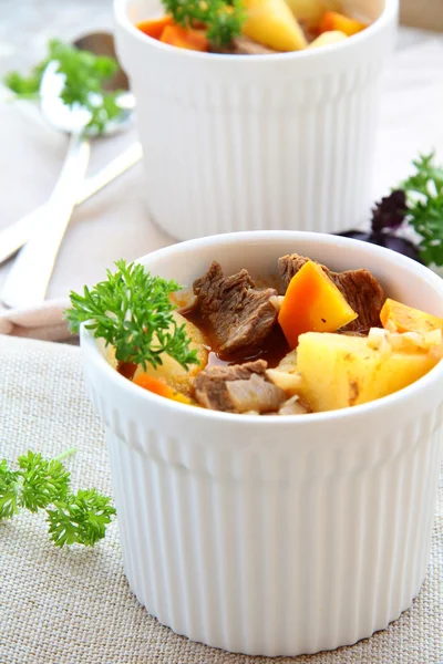 Potatoes and meat — Stock Photo, Image