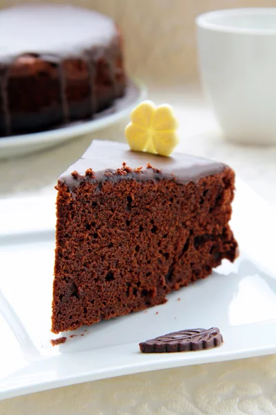 Nagy csokoládé torta — Stock Fotó