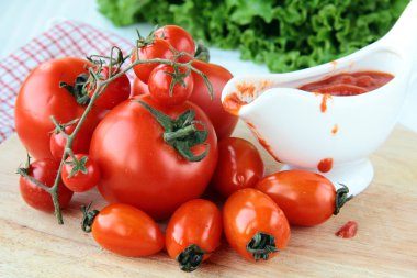 domates sosu ve farklı çeşitlerin