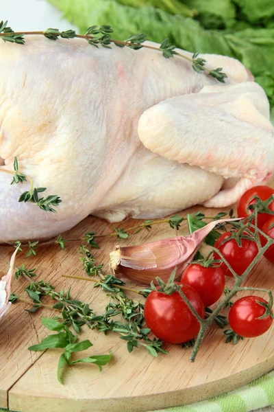 Chicken meat with garlic and butter — Stock Photo, Image