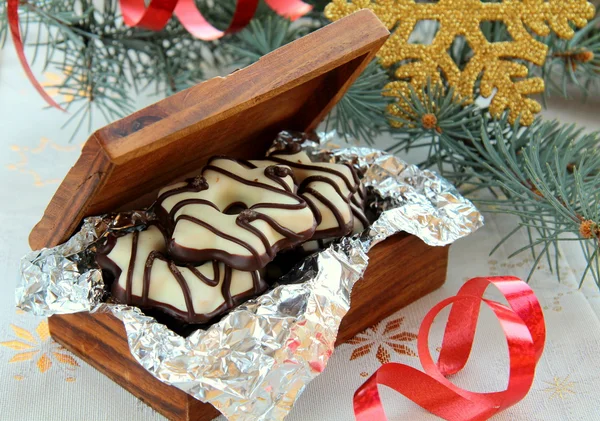 Cookies met chocolade Stockfoto