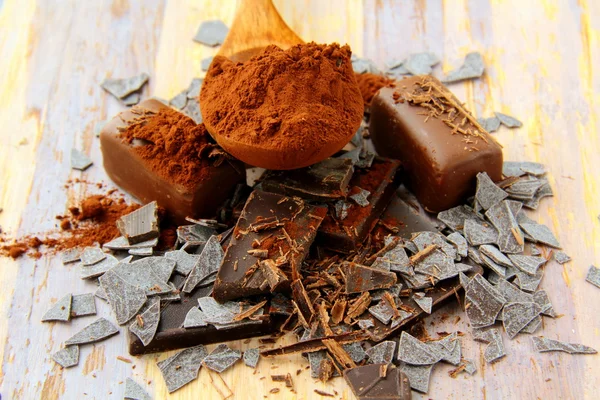 Natürmort çikolata kakao — Stok fotoğraf