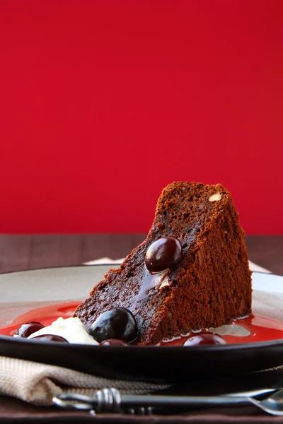 Κέικ σοκολάτας με πάγωμα — Φωτογραφία Αρχείου