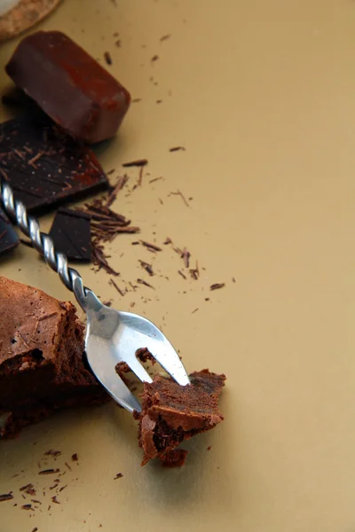 Xícara Café Bolo Chocolate Fácil Texto Removível — Fotografia de Stock