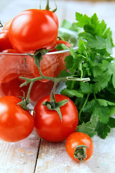 Cherry Tomatoes Parsley Italian Still Life — Stock Photo, Image