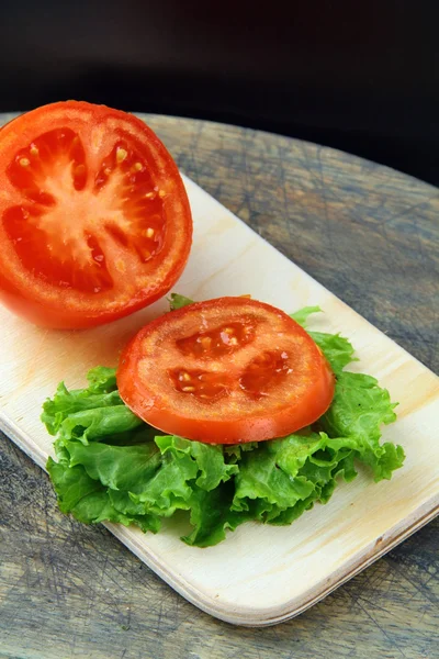 stock image Fresh red sliced tomatoes