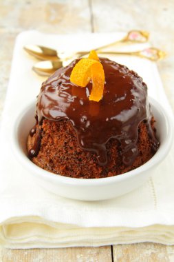 Chocolate cake with chocolate frosting sauce clipart