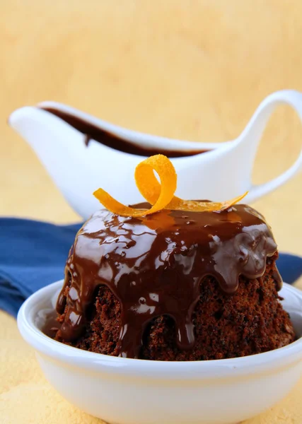Čokoládový dort s čokoládou — Stock fotografie