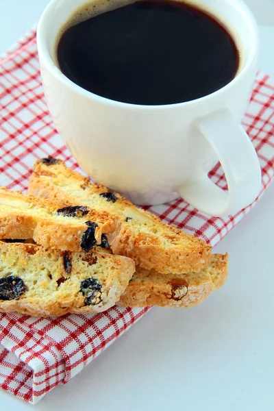 Italienische Kekse Mit Kaffee Typisch Italienischer Süßer Snack — Stockfoto