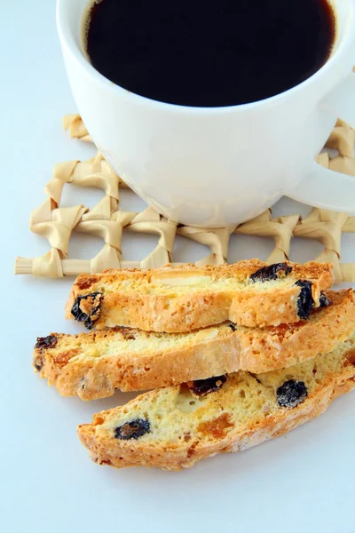 Italian cookie with coffee — Stock Photo, Image