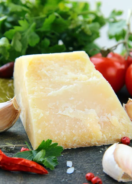 Parmesan Peynir Sarımsak Biber Maydanoz Eski Yönetim Kurulu — Stok fotoğraf