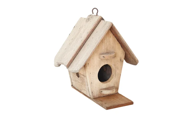 Wooden Birdhouse Isolated White — Stock Photo, Image
