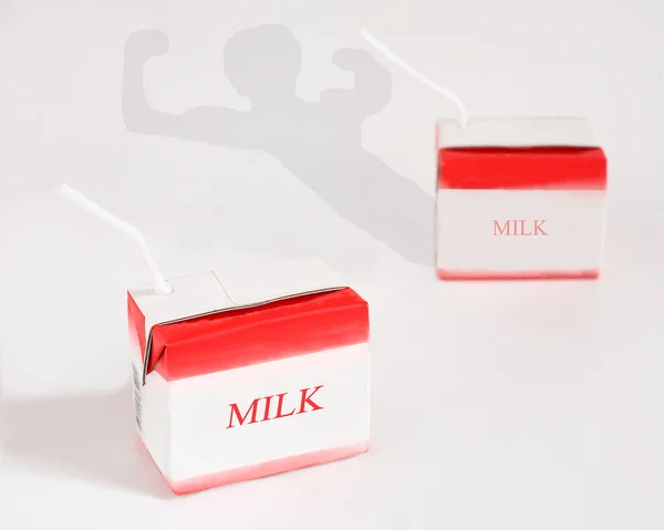 Ist Symbol Der Macht Wenn Man Jeden Tag Milch Trinkt — Stockfoto