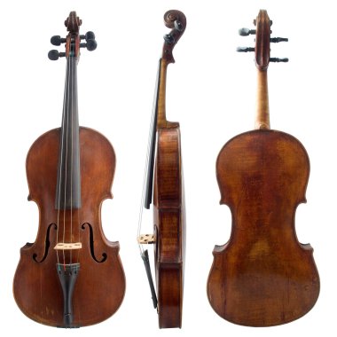 Old violin sides clipart