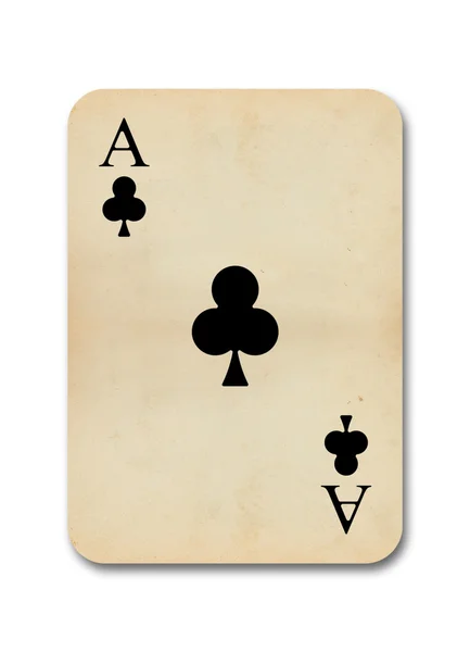 Isolated old vintage aces card — Stock Photo, Image